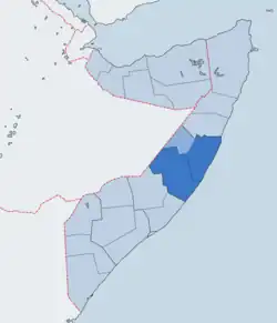Galmudugの位置