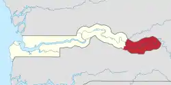 ガンビア川上流地方の位置