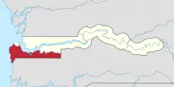 西海岸地方の位置