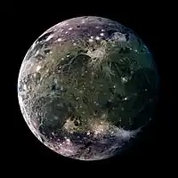 ガニメデの擬色画像