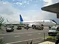 駐機中のガルーダ・インドネシア航空機