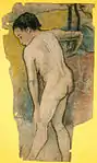 『水浴するブルターニュの少年』1886年。シカゴ美術館。