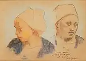 2人ブルトン人ポール・ゴーギャン