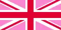 イギリスのピンクのユニオンジャック