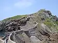 島に向かう石段