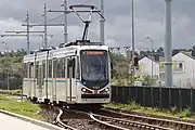 グダニスク市電へ譲渡後の更新車両（特別塗装）（2019年撮影）