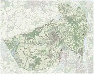 ホルスト・アーン・デ・マース市の地形図（2015年6月時点）