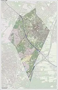 2015年6月時点のラーレンの鳥瞰図。