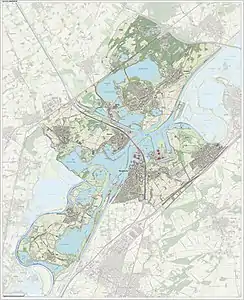 マースガウ市の地形図（2015年6月時点）