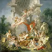 Les Génies des Arts  フランソワ・ブーシェ (1703-1770年)