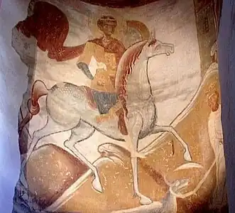 スタラヤ・ラドガの聖ゲオルギウス教会(英語版)のフレスコ画(1167年頃)