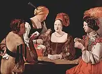 『ダイヤのエースを持ついかさま師』、ジョルジュ・ド・ラ・トゥール（1636-38年ごろ）