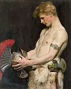 ヘルメットを手にするゲルマンの戦士 (1902)
