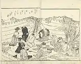 勝川春亭による花見の図。1820年頃