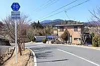 終点付近：岐阜県中津川市下野
