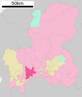 岐阜市位置図