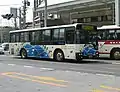 ノンステップバス P-MP218M改岐阜乗合自動車「世界イベント村ぎふ」塗装