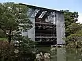 修復中の銀閣 (2008年3月24日撮影)
