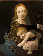 ジョヴァンニ・アントーニオ・ボルトラッフィオ『聖母子』1480年 ポルディ・ペッツォーリ美術館所蔵