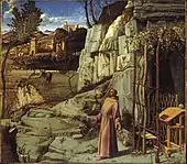 ジョヴァンニ・ベリーニ 『荒野の聖フランシス』 1480年頃