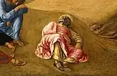 大地に身を横たえて眠る聖ペテロ