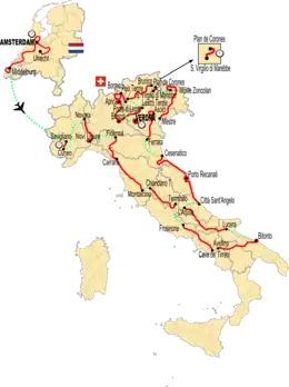 ジロ・デ・イタリア 2010コース図