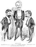W・S・ギルバート、アーサー・サリヴァン、リチャード・ドイリー・カート(Richard D'Oyly Carte)。1894年の Entr'acte Annual より。
