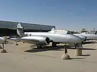 第117飛行隊のミーティアT.7（イスラエル空軍博物館）