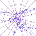90°N(心射図法)