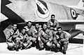 F-86F時代のゴールデン・クラウンの操縦士。右から3人目がチームリーダーのNader Jahanbani。