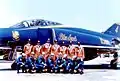 1973年6月15日、テヘラン航空ショーの開催時に撮影されたゴールデン・クラウンとブルー・エンジェルスの操縦士。