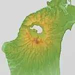 火山体の地形図