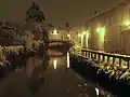 雪の夜のマルテサーナ運河