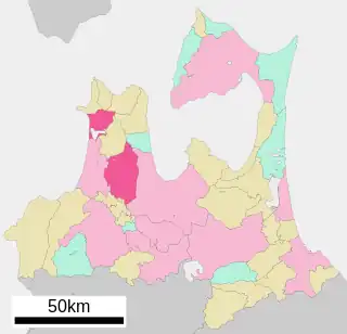 五所川原市位置図
