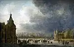 ヤン・ファン・ホーイェン - Na ślizgawce,  1640