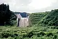 建設中の洪水吐（2006年）