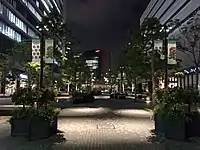 アイマークプレイスとグローバルラーニングセンター前の動線（2017年5月26日）