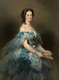 1850年頃、ロシア大公妃アレクサンドラ・イオシフォヴナ