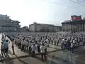 朝鮮労働党創立記念日松明パレード練習（2012年）