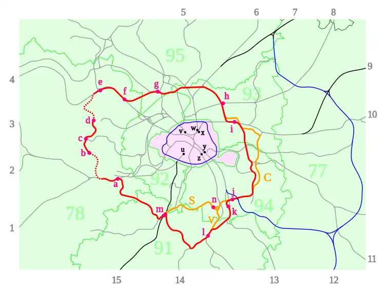グランド・サンチュール路線図