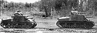 クルスクの戦いにおいて撮影された赤軍のM3A3左側の車両には車体75mm砲の先端に砲安定装置用のカウンターウェイトが装備されている