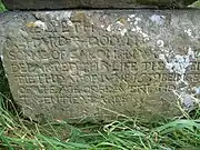1639年の墓石(イギリス、ワームズヒル)
