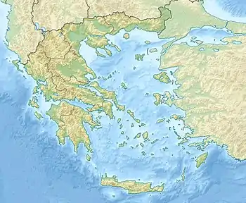 オリンポス山の位置(ギリシャ内)