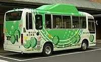 グリーンバスの初代車両（銀河鉄道、G-101）日野・リエッセ（CNG改造車）