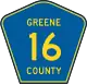Standard Greene County Route 16 sign