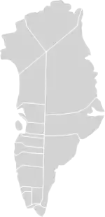 グリーンランドの地図