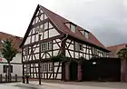 マインツ通りの木組み建築