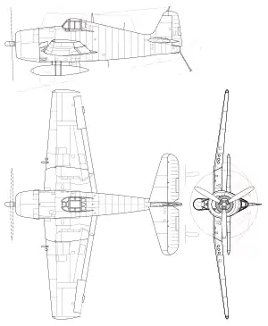 F6F-5三面図