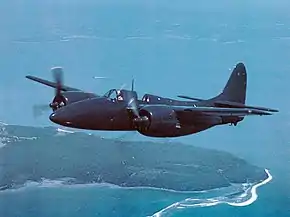 飛行するF7F-2N(1944年ないし45年撮影)