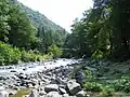 ナベグラヴィ村を流れるグバゼウリ川(グルジア語版)